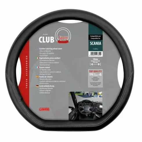 Husa volan camion Club Sport Skeentex - Negru - Scania G/P/R/S Serie 7 (11/2016>)